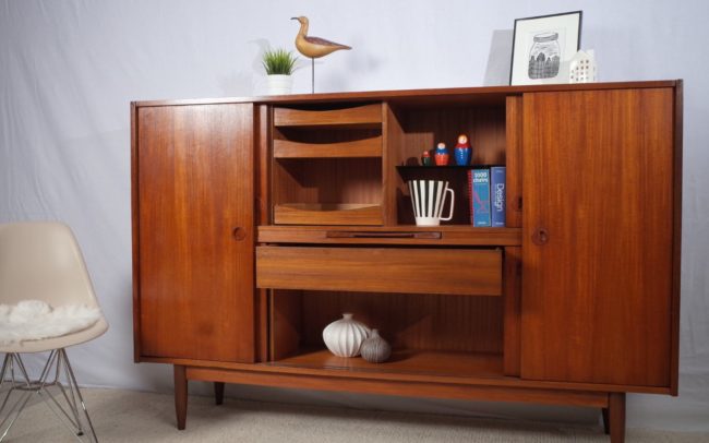 Dänisches Mid-Century Highboard von Skandiaform aus Teak