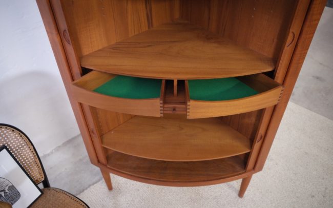 Dyrlund Eckschrank Teak 60er Vintage Mid Century