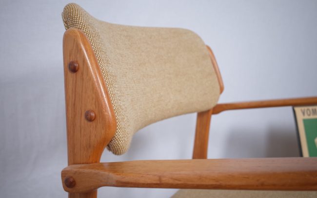 Dänischer Mid-Century Teakholz Schreibtischstuhl 1960er Vintage