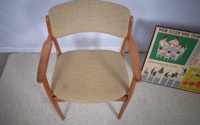 Dänischer Mid-Century Teakholz Schreibtischstuhl 1960er Vintage