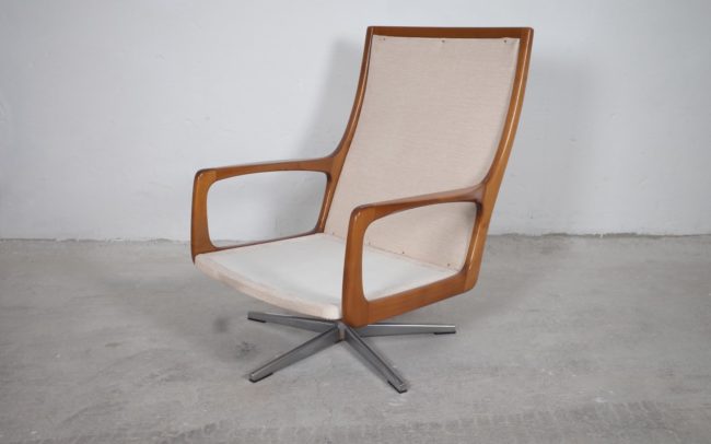 Eugen Schmidt Sessel mit Hocker Mid Century Vintage