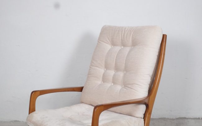 Eugen Schmidt Sessel mit Hocker Mid Century Vintage