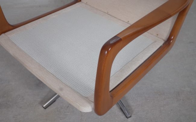 Eugen Schmidt Sessel mit Hocker Mid Century Vintage