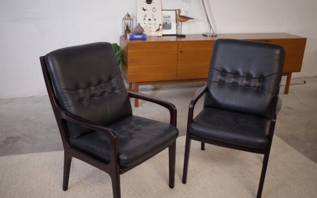 8 Eugen Schmidt Sessel Leder Mid Century Vintage