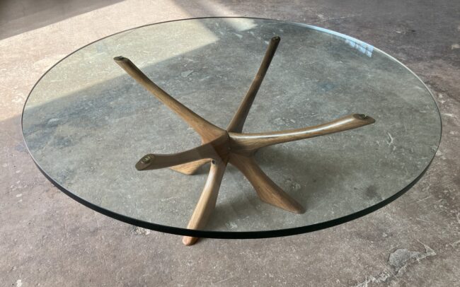 Glas Couchtisch T118 Illum Wikkelsø für Niels Eilersen 60er