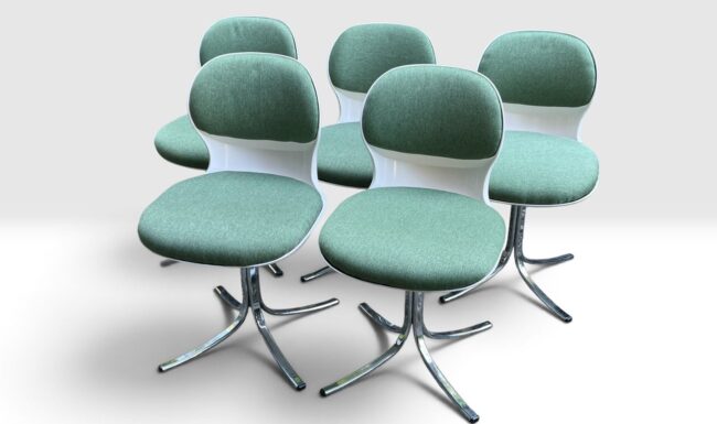 5 Schalenstühle vintage Stoll Giroflex 7054