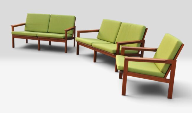 Illum Wikkelsø „Capella“ Set aus 1 Sessel und 2 Sofas – Niels Eilersen – 1960er Jahre